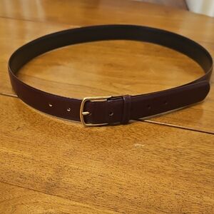 Elegant Burgundy Leather Belt for Men